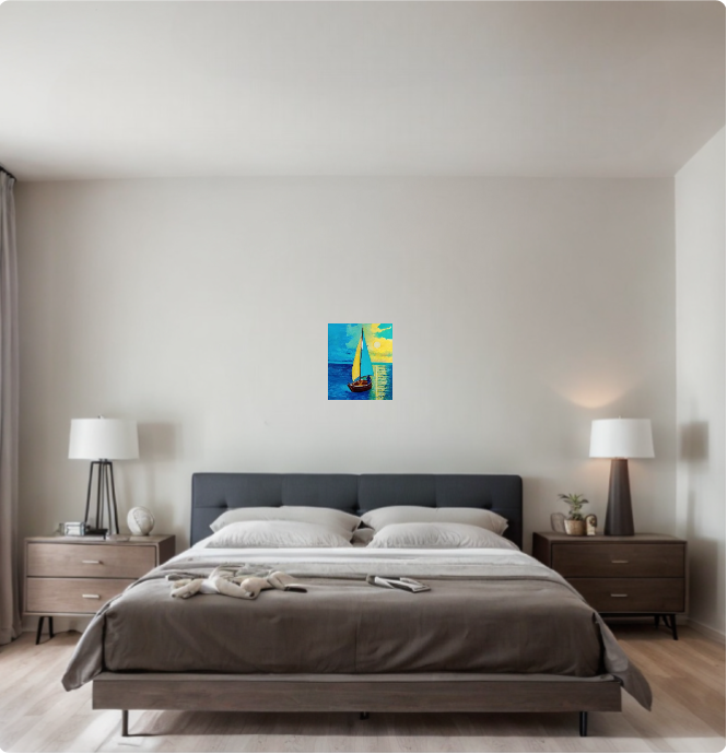 Barque au coucher du soleil