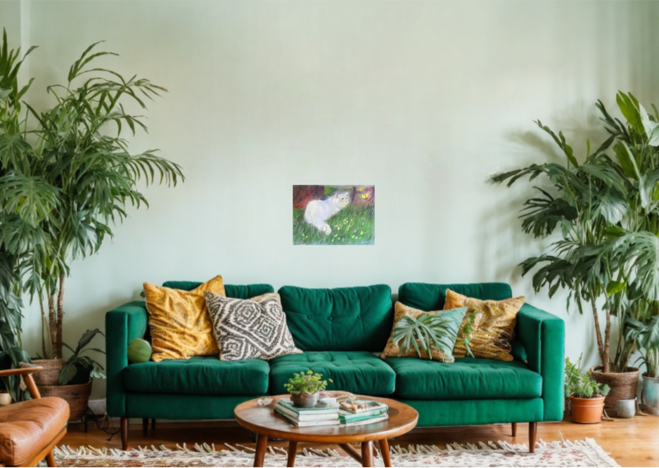 Le ronronnement sur le vert