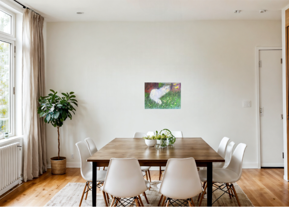 Le ronronnement sur le vert