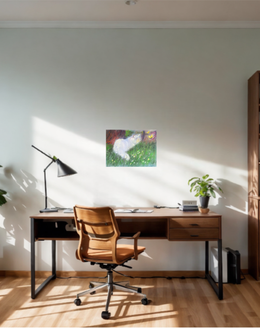 Le ronronnement sur le vert