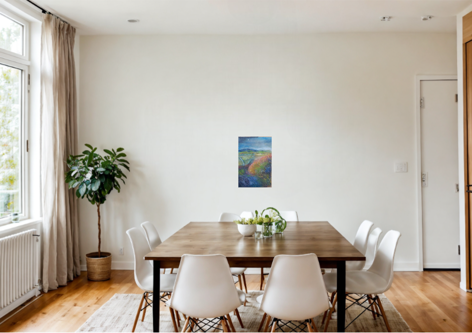 Paysage toscan au clair de lune