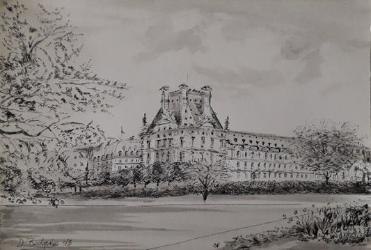 Le Louvre vu des Tuileries