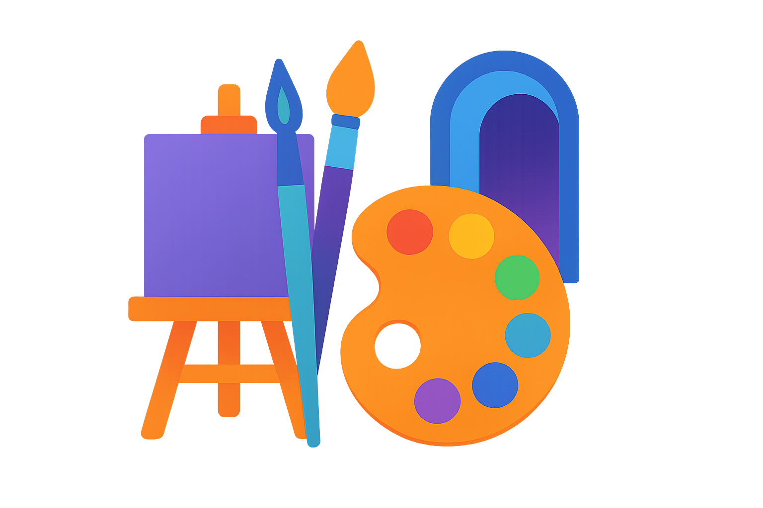 je veux une icone colorée sans texte pour illustrer l'étape "accédez à votre espace artiste"